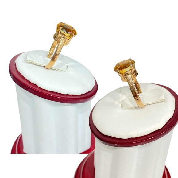 18K Yellow Gold Citrine Stone Ring but the reality it's a 14k - Picture 4 of 10